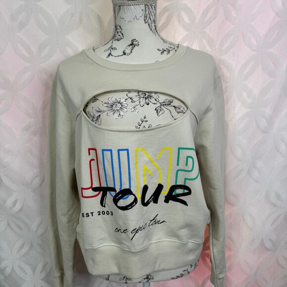 Vintage Jump Tour 2003 One Epic Tour Front Cut Out Crop Sweatshirt Size XL - Picture 4 of 6